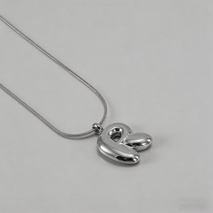 3D Bubble Letter Initial Neckl - Shopdayla Wholesale - #9746