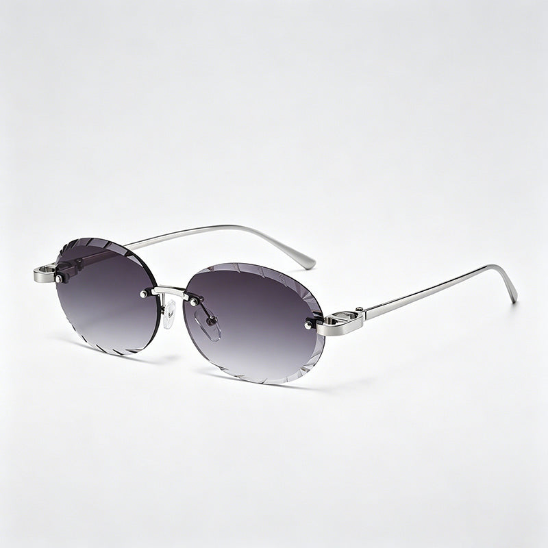 Rimless Cut-Lens Sunglasses - Shopdayla Wholesale - #3826