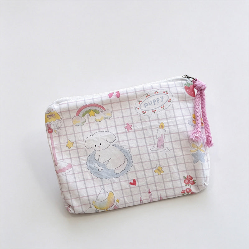 Cake Bunny Printed Fabric Pouch