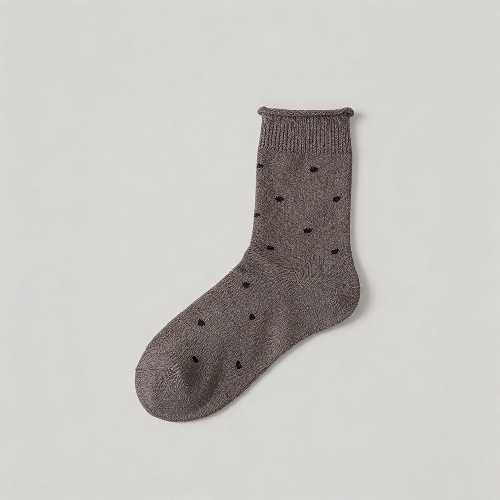 Cute Ruffle Edge Polka Dot Soc - Shopdayla Wholesale - #4482