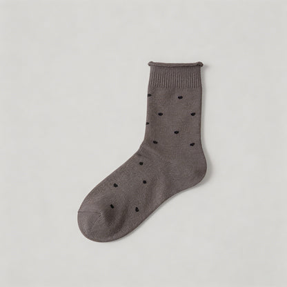 Cute Ruffle Edge Polka Dot Soc - Shopdayla Wholesale - #4482