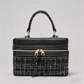 Tweed Boxy Handle  Bag - Shopdayla Wholesale - #3778
