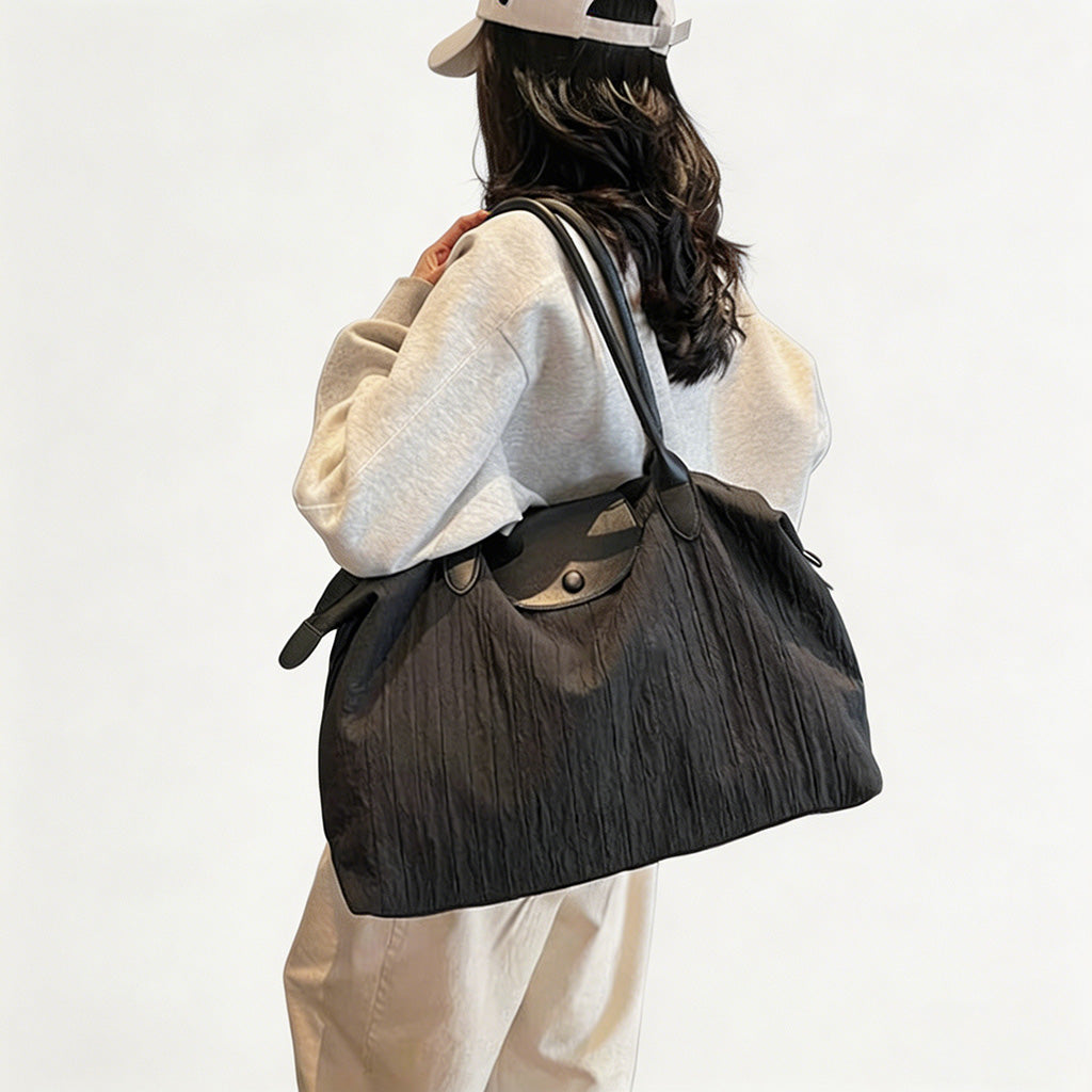Everyday Pleated Boston Bag - Shopdayla Wholesale - #8178