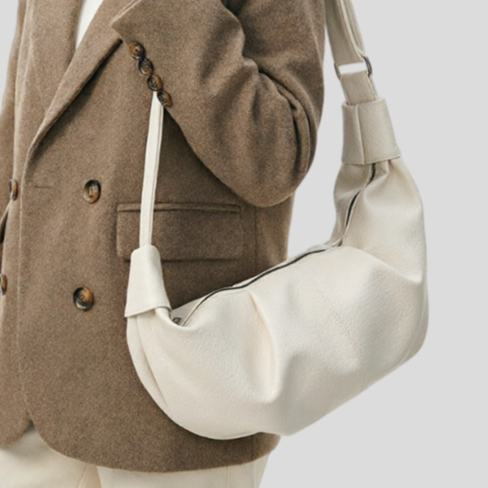 Soft Leather Crescent Hobo Bag - Shopdayla Wholesale - #3890