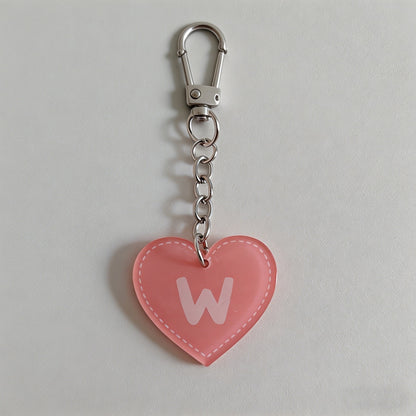 Pink Heart Acrylic Letter Keyc - Shopdayla Wholesale - #0898