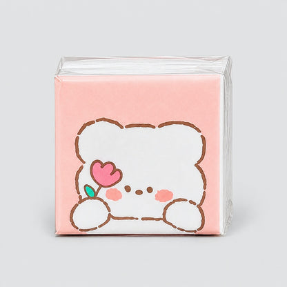 White Bear Print Pocket Tissues Set