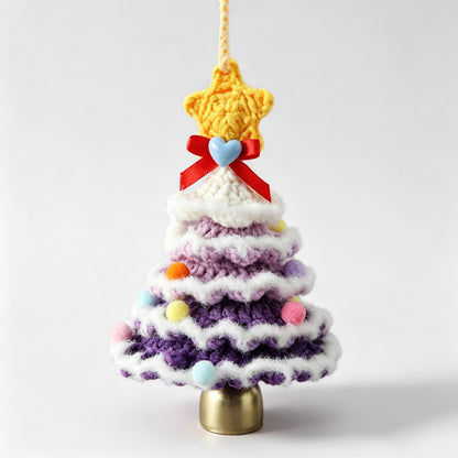 Ruffled Christmas Tree Hanger Charm