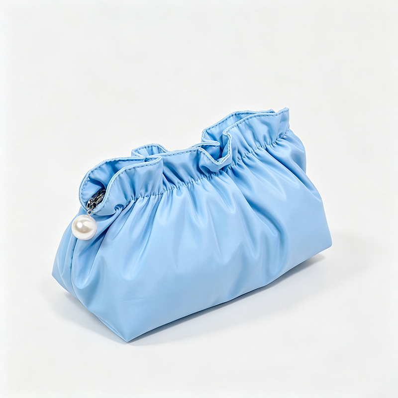 Solid Color Drawstring Cosmetic Pouch
