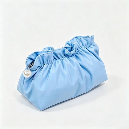 Solid Color Drawstring Cosmetic Pouch