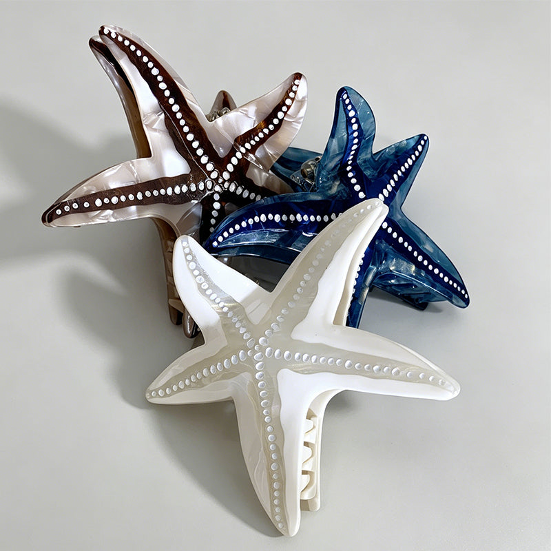 Ocean Starfish Pattern Hair Cl - Shopdayla Wholesale - #4130
