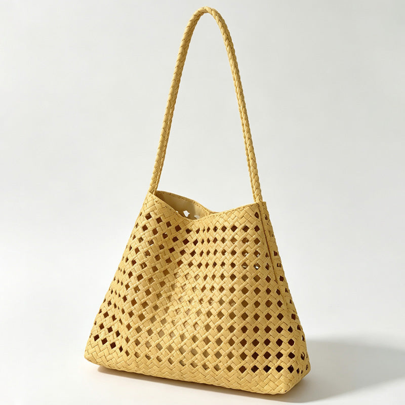 Cutout Trapeze Shoulder Tote