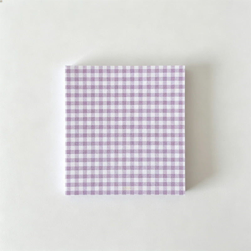 Plaid Grid Non‑Sticky Notes