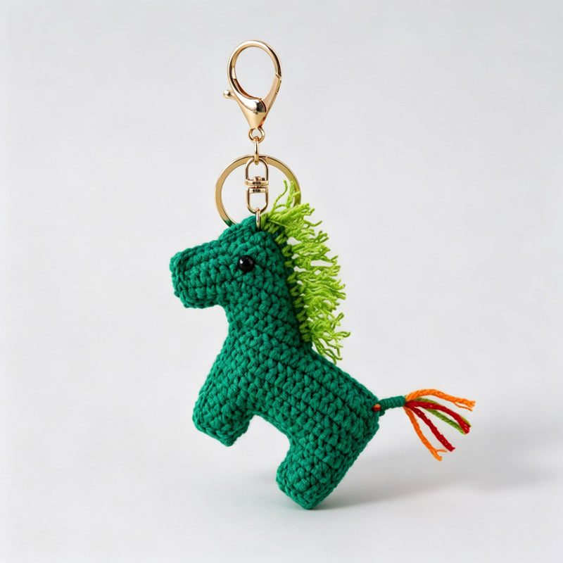 Crochet Horse Keychain