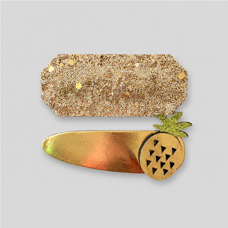 Gold Motif Hair Clip Set