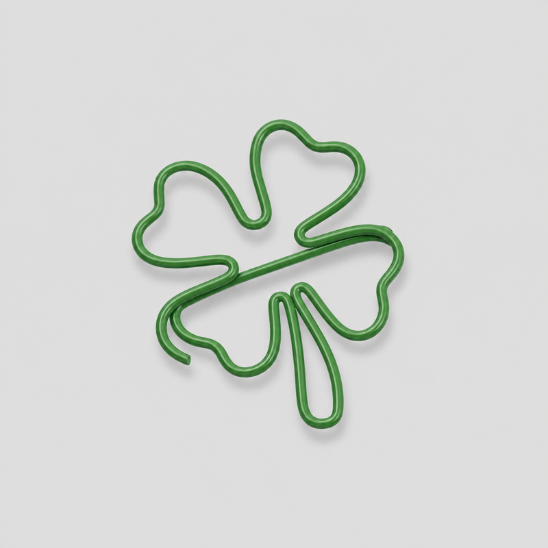 10PCS Creative Four Leaf Clover Shape Metal Paper Clips