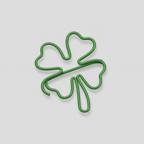 10PCS Creative Four Leaf Clover Shape Metal Paper Clips
