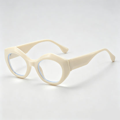 Irregular Polygon Tortoiseshell Frame Trendy Cat Eye Sunglasses