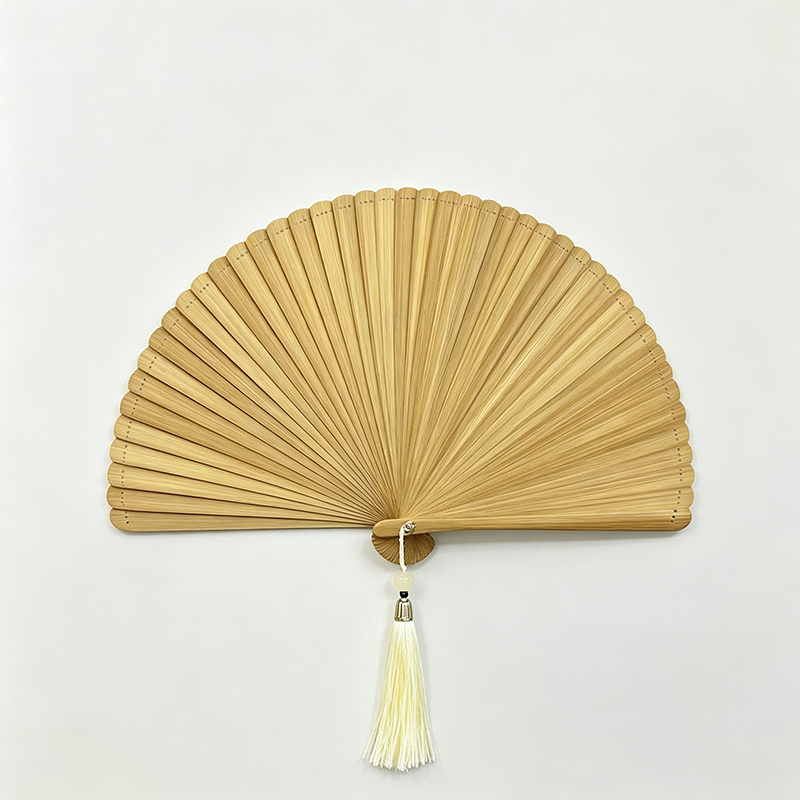 Solid Bamboo Shell Shaped Folding Fan