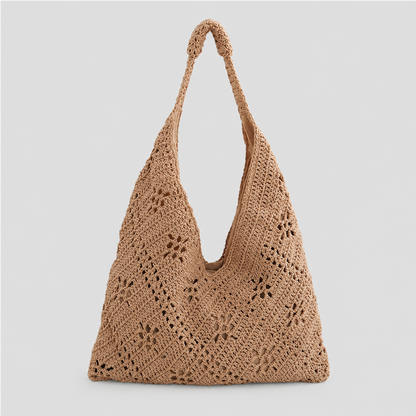 Mesh Crochet Shoulder Tote Bag