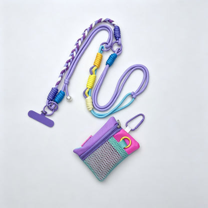 Mini Mesh Storage Pouch With Strap