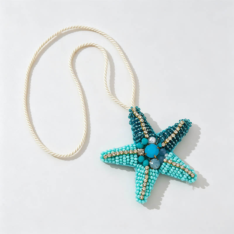 Beaded Starfish Bag Charm Keyc - Shopdayla Wholesale - #5394