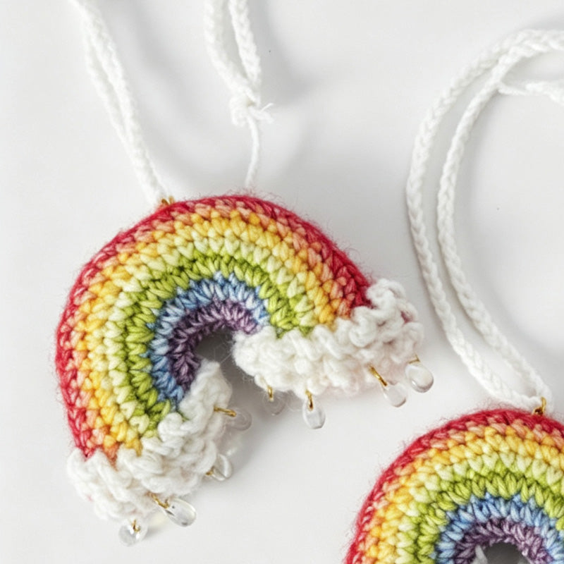 Rainbow Crochet Hanger Charm