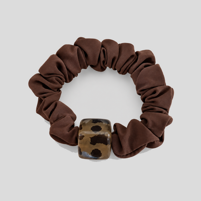 Leopard Print Fabric Hair Ties
