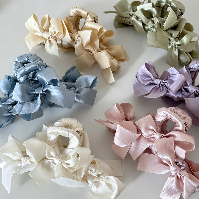 Elegant Satin Bow Large Hair S - Shopdayla Wholesale - #2610