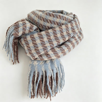Houndstooth Fringe Scarf
