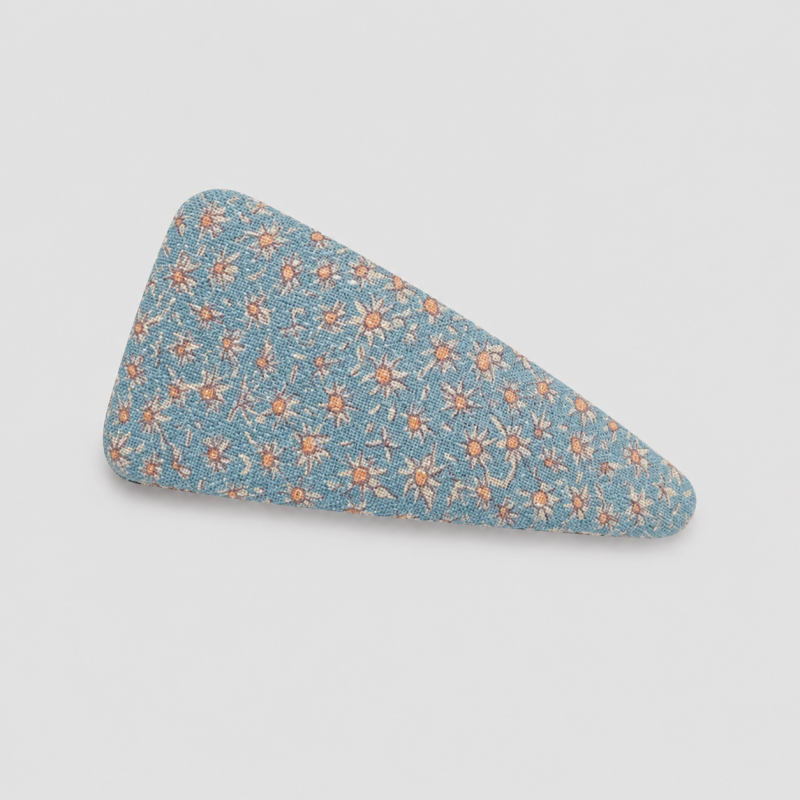 Floral Plaid Triangle Hair Cli - Shopdayla Wholesale - #6562