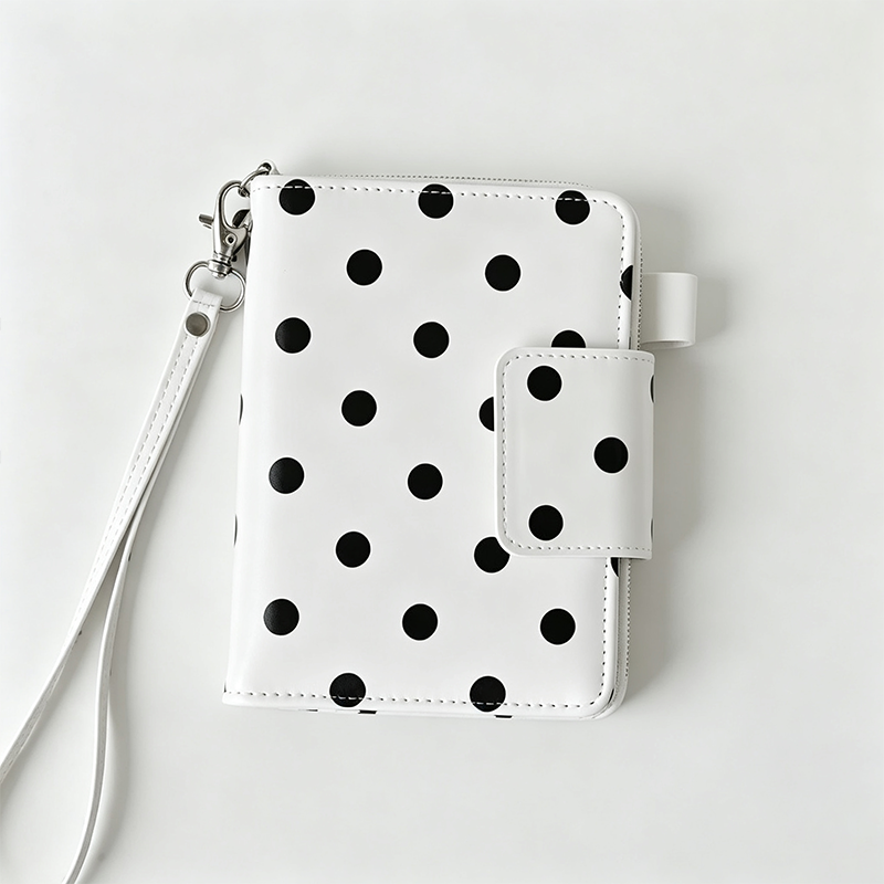 Polka‑Dot PU Passport Holder