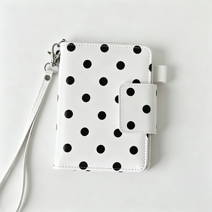 Polka‑Dot PU Passport Holder