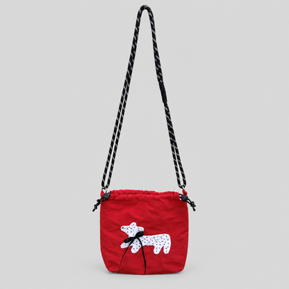 Nylon Drawstring Crossbody Bag