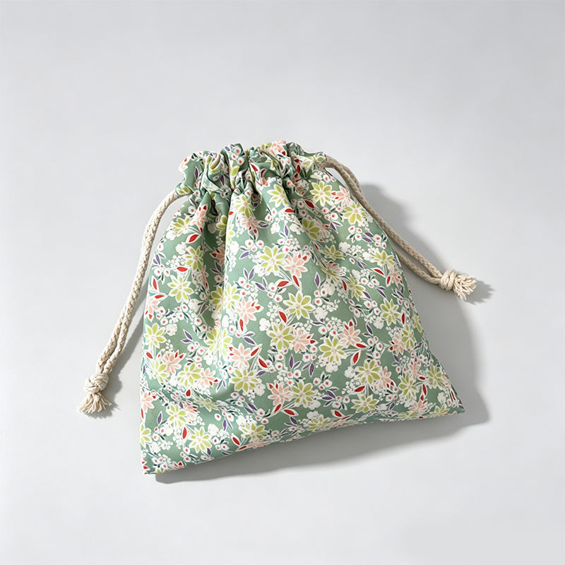 Floral Drawstring Pouch