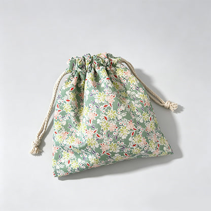 Floral Drawstring Pouch