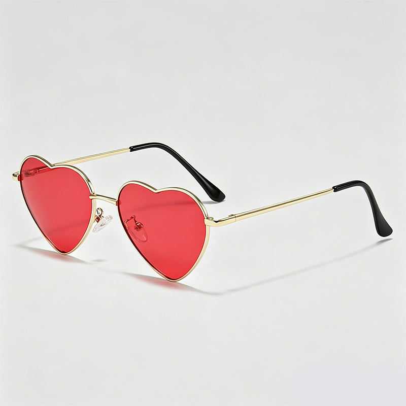 Heart Shaped Metal Frame Sunglasses