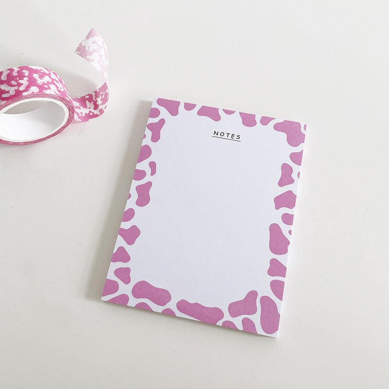 Cow Spot Border Non‑Sticky Notes