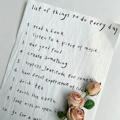 Handwritten List Placemat