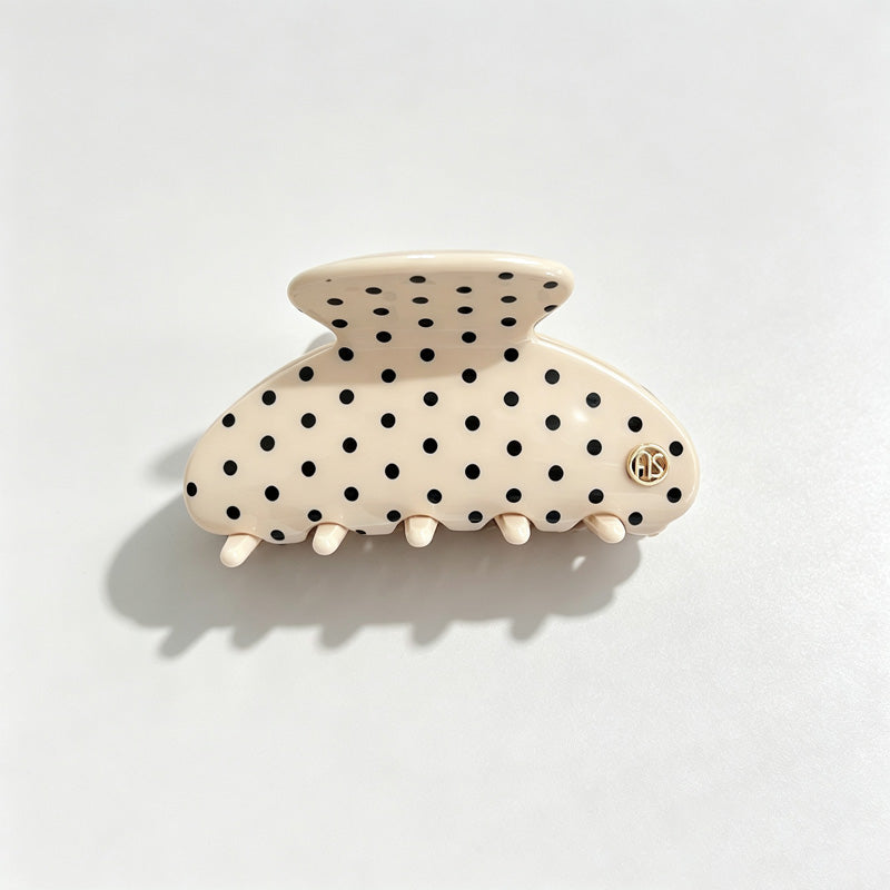 Polka Dots Fan Shaped Hair Claw