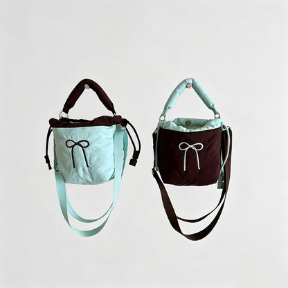Bow Drawstring Shoulder Crossbody Bags