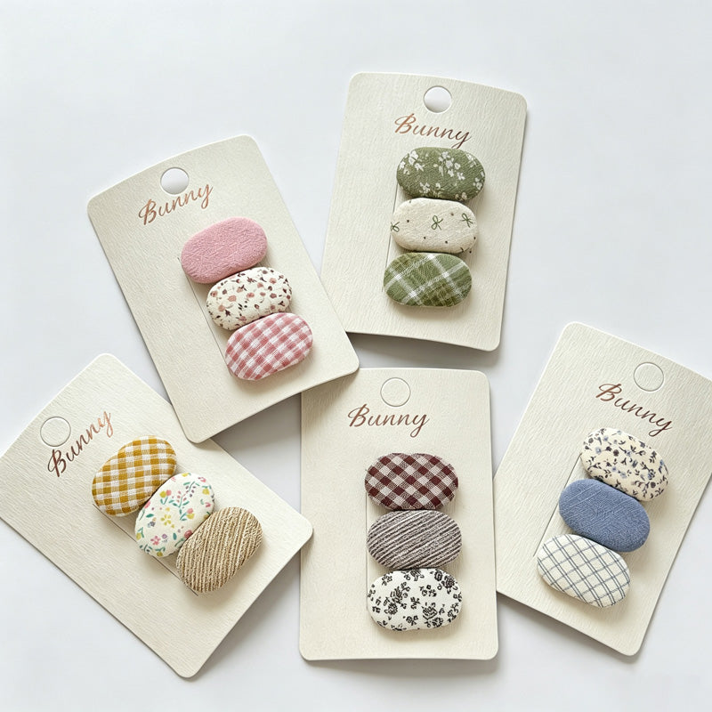Floral Oval Shape Hair Clips