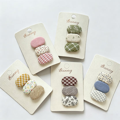 Floral Oval Shape Hair Clips
