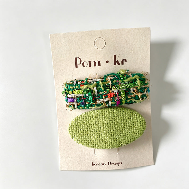 Green Garden Hair Clips