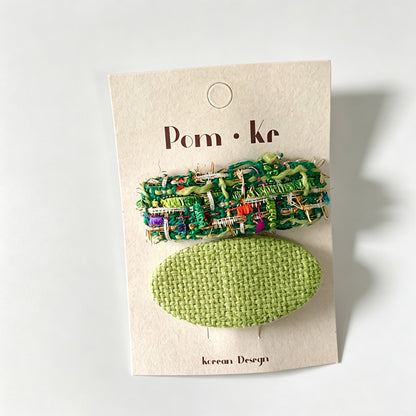 Green Garden Hair Clips