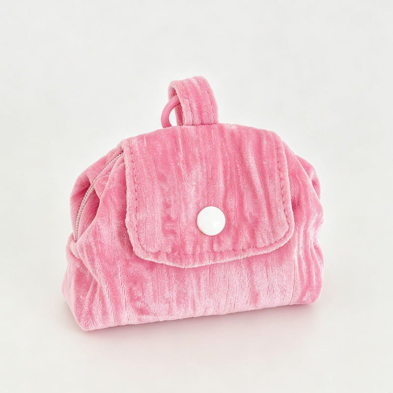Velvet Polka Dot Storage Pouch