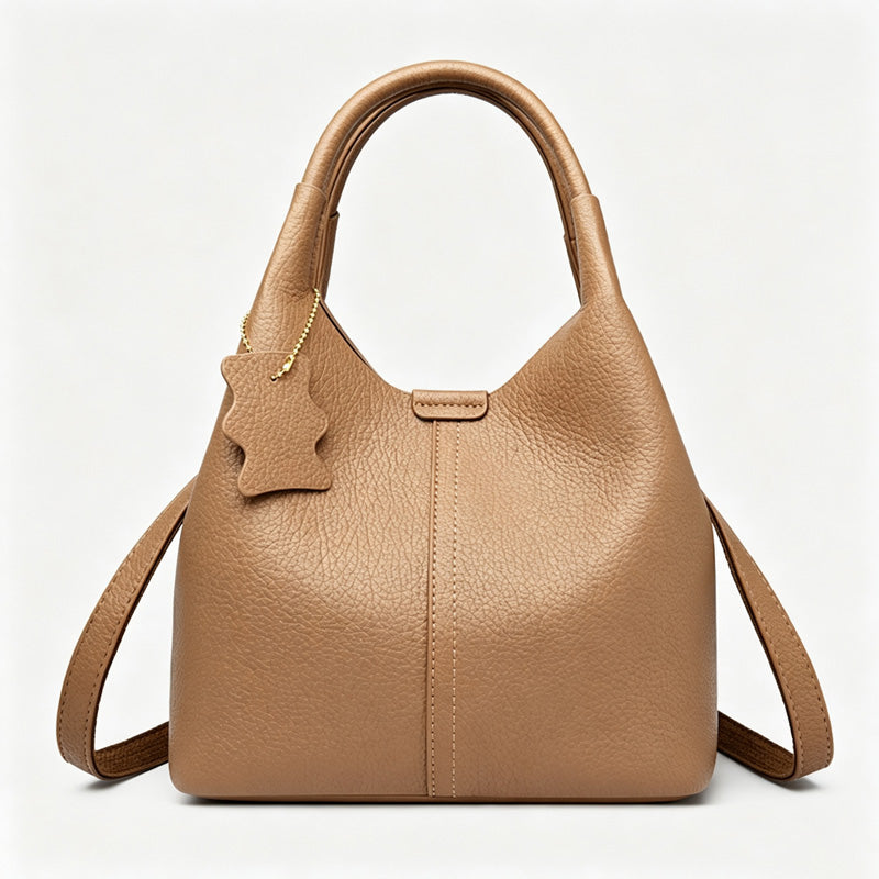 Faux PU Leather Bucket Crossbody Bag