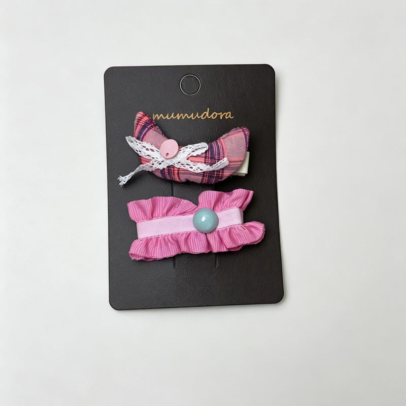 Fabric Lovely Hair Clips Set
