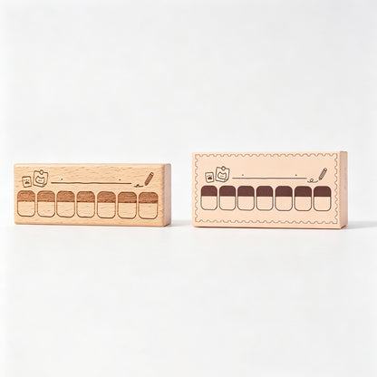 Wooden Cat Planner Rubber Stamp