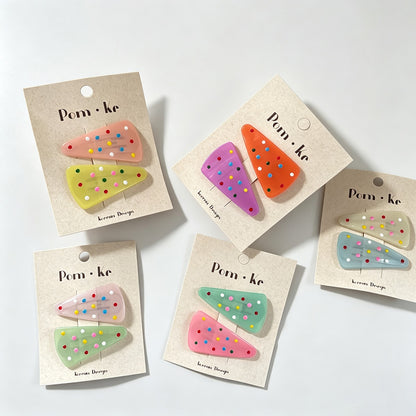 Pom Bar Hair Clips