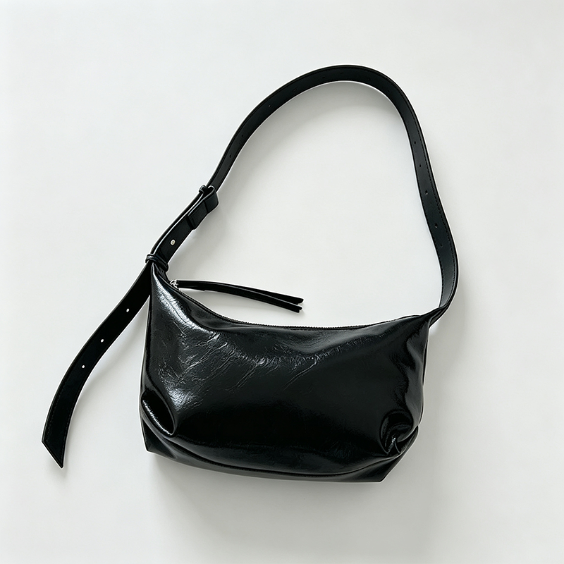 Solid Color Shoulder Handle Bag